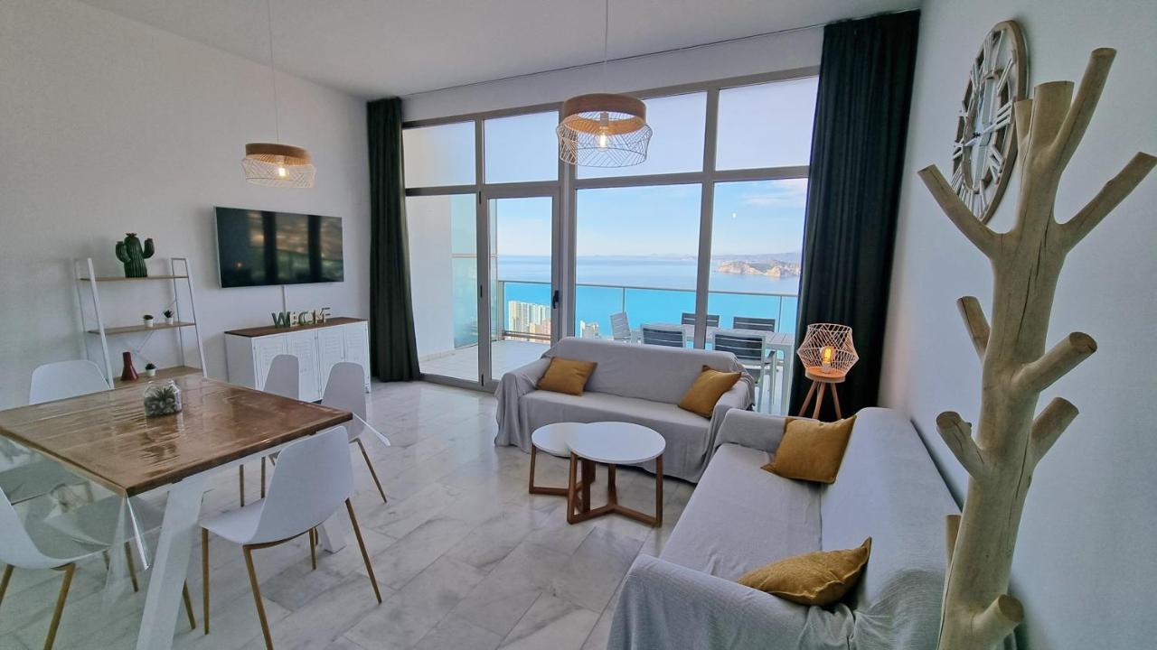 Skyline 41 Gran Lujo, Terraza Grande Y Vistas Al Mar - Planta 41 Leilighet Benidorm Eksteriør bilde